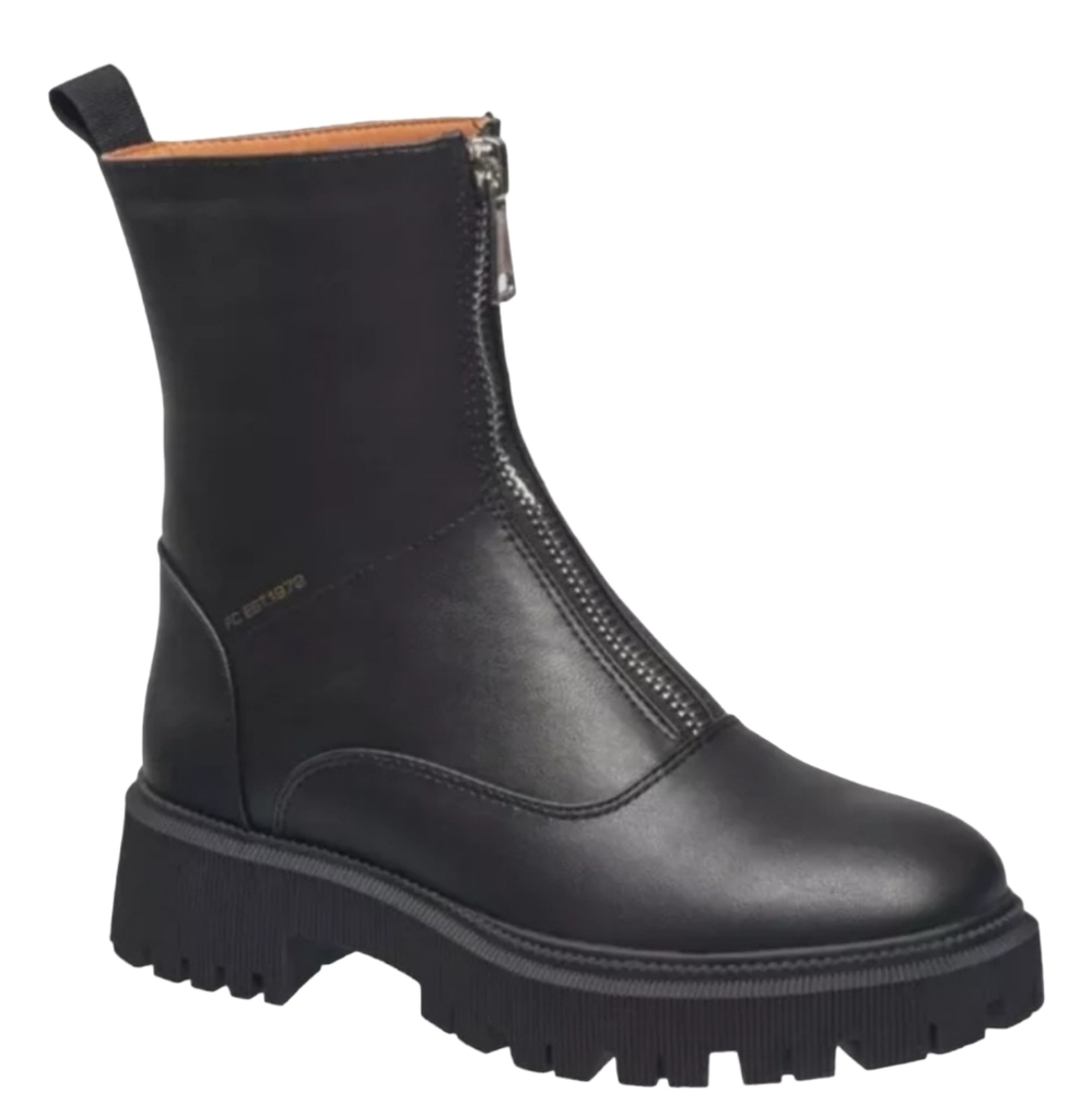 NEOB French Connection Julie Front Zipper Boots Women's, BLACK, Size: 8.5 - Picture 2 of 12